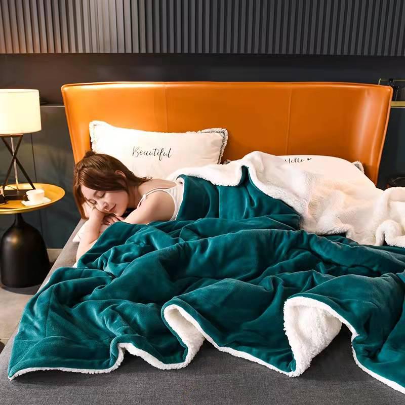 Weighted Blanket Sherpa Fleece Reversible for Bed | Fluffy