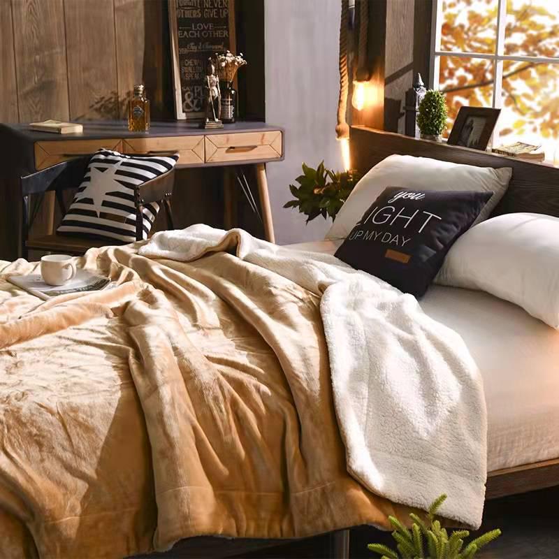 Weighted Blanket Sherpa Fleece Reversible for Bed | Fluffy