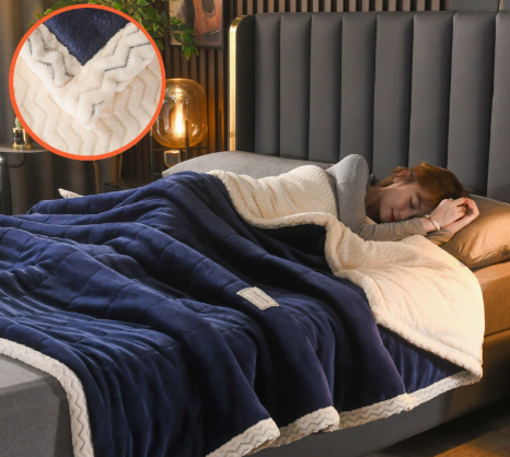 Weighted Blankets Quilted Sherpa with Flannel Top | Reversible